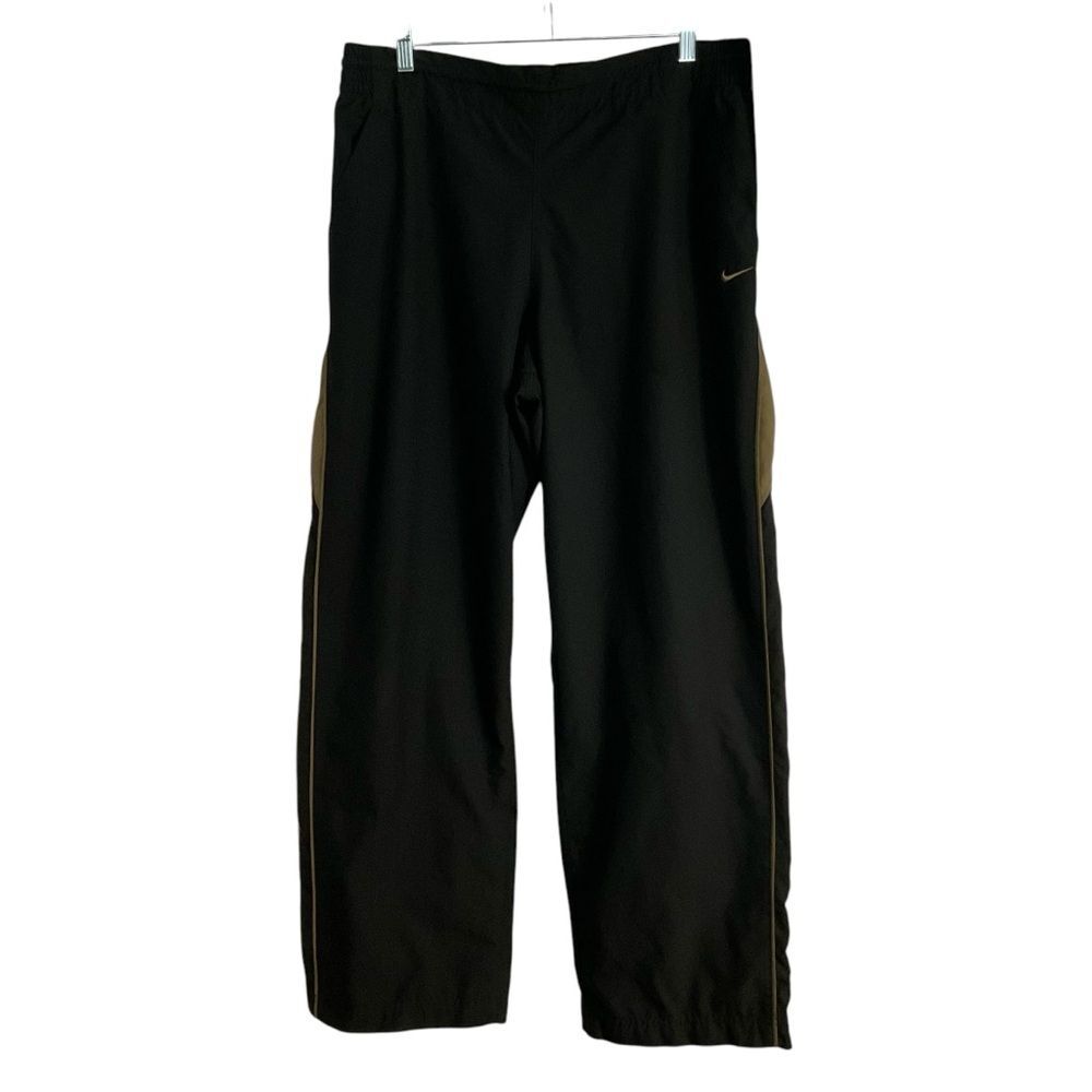 Nike Men's Black Tan Ankle Zip Track Pants Size XL